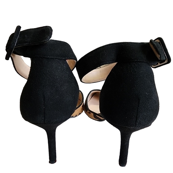 14th & Union Real Fur Printed Calf Hair Heels - 8.5M - Picture 7 of 9